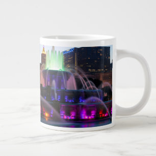 Buckingham Fountain Lit At Night Large Coffee Mug
