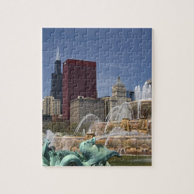 Buckingham Fountain located in Grant Park, Jigsaw Puzzle (Vertical)
