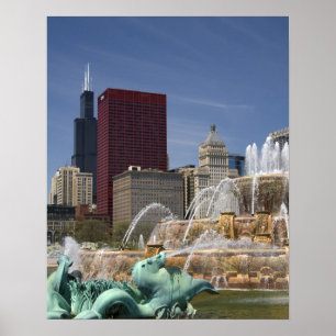 Buckingham Fountain located in Grant Park, Poster