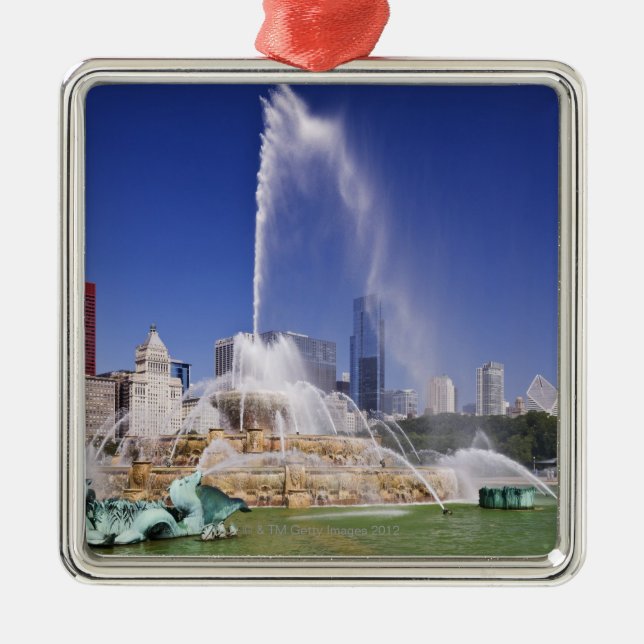 Buckingham Fountain Metal Tree Decoration (Front)