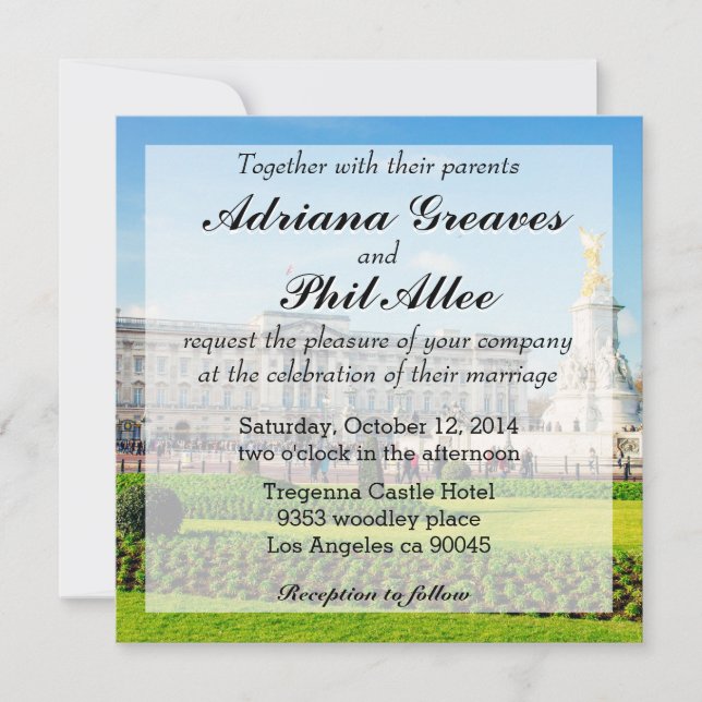 Buckingham Palace and Victoria Memorial Invitation (Front)