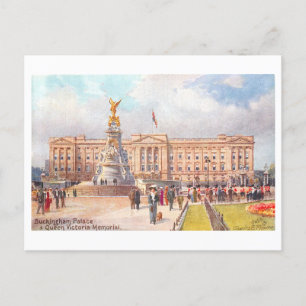 Buckingham Palace in London Vintage Postcard