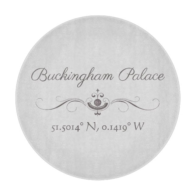 Buckingham Palace Latitude and Longitude  Cutting Board (Front)