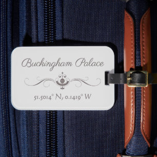 Buckingham Palace Latitude and Longitude Luggage Tag