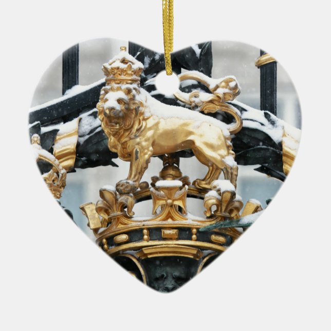 Buckingham Palace London Ceramic Tree Decoration (Front)