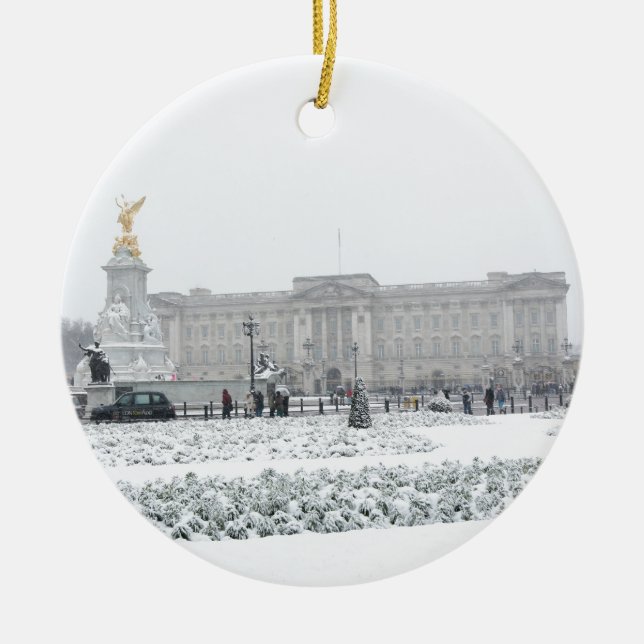 Buckingham Palace London Ceramic Tree Decoration (Front)