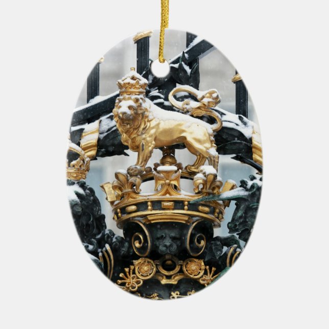 Buckingham Palace London Ceramic Tree Decoration (Front)