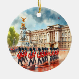 Buckingham Palace London Watercolor Ceramic Ornament