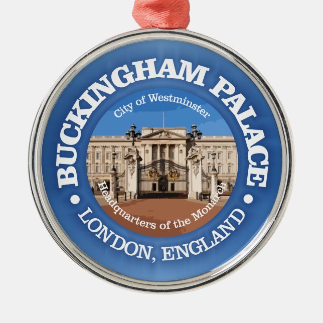 Buckingham Palace (rd) Metal Ornament (Front)