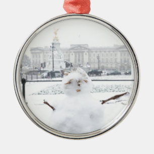 Buckingham Palace snowman London Metal Ornament