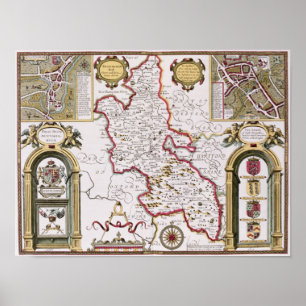 Buckinghamshire, engraved by Jodocus Poster