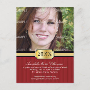 Buckle Band Graduation Announcement Postcard
