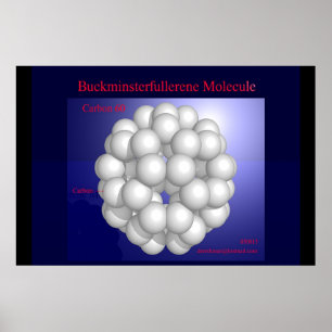 Buckminsterfullerene Molecule (print) Poster