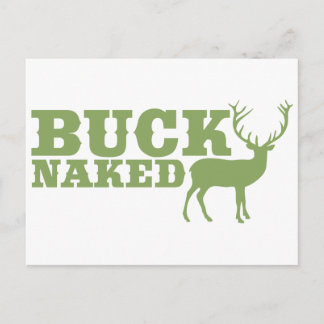 Bucknaked Humourous Deer Hunting Gifts Postcard
