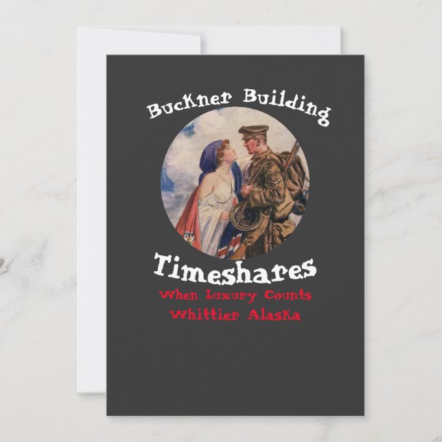 Buckner Building Timeshares Whittier Alaska Invitation (Front)