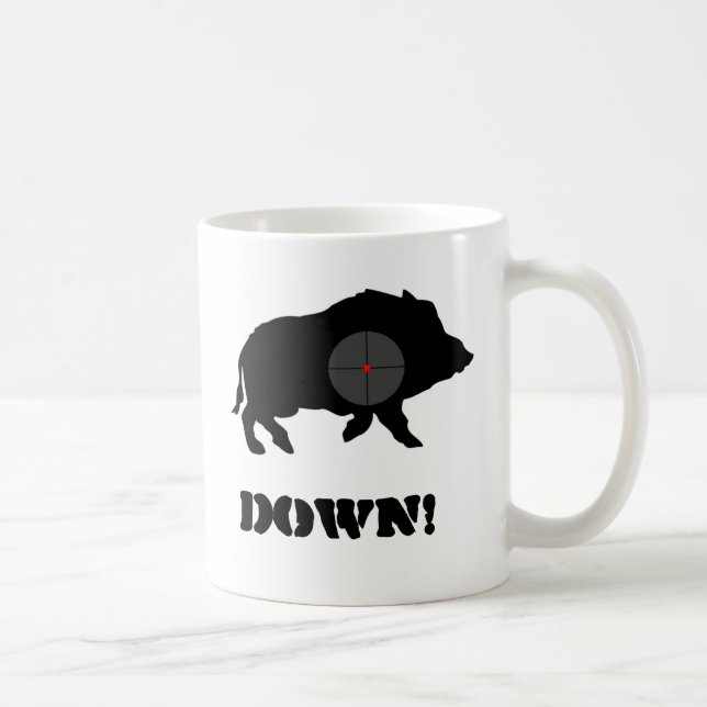Bucknuts Black Hog Down Mug (Right)