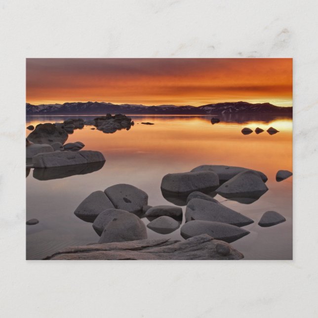 Buck's Beach Sunset, Lake Tahoe... Postcard (Front)