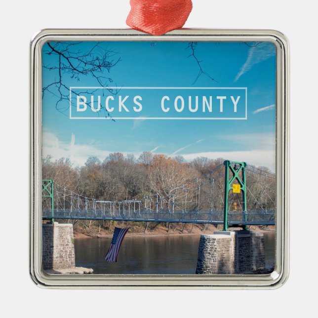 Bucks County. Metal Tree Decoration (Front)