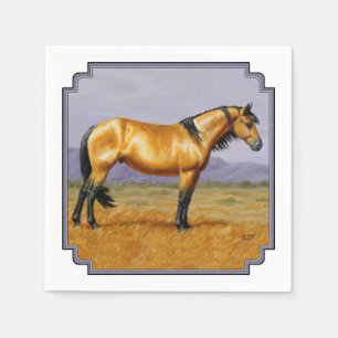 Bucksin Wild Horse Mustang Stallion Napkin