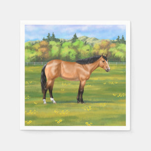 Buckskin Dun Quarter Horse Napkin