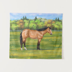 Buckskin Dun Quarter Horse Tapestry