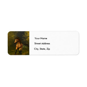 Buckskin Horse in the Forest - Address Labels