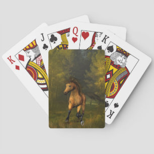 Buckskin Horse in the Forest Playing Cards