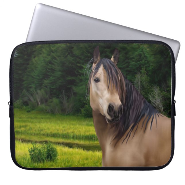 Buckskin Horse Laptop Sleeve (Front)