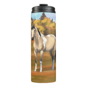 Buckskin Pinto Dun Paint Horse Staillion Thermal Tumbler