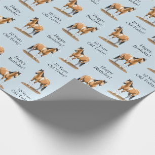 Buckskin Pinto Dun Paint Horse Staillion Wrapping Paper