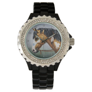Buckskin Pinto Native American War Horse Watch
