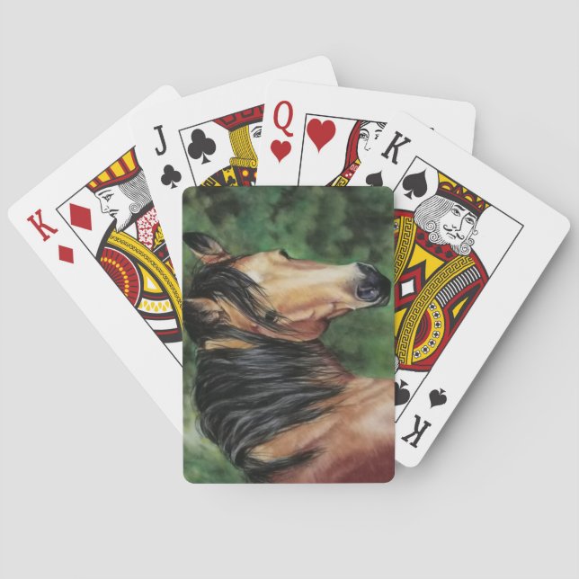 Buckskin Quarter Horse mare Playing Cards (Back)