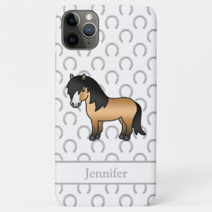 Buckskin Shetland Pony Cute Cartoon Illustration iPhone 11 Pro Max Case