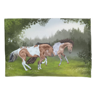 Buckskin Tobiano Paint Horses Pillowcase