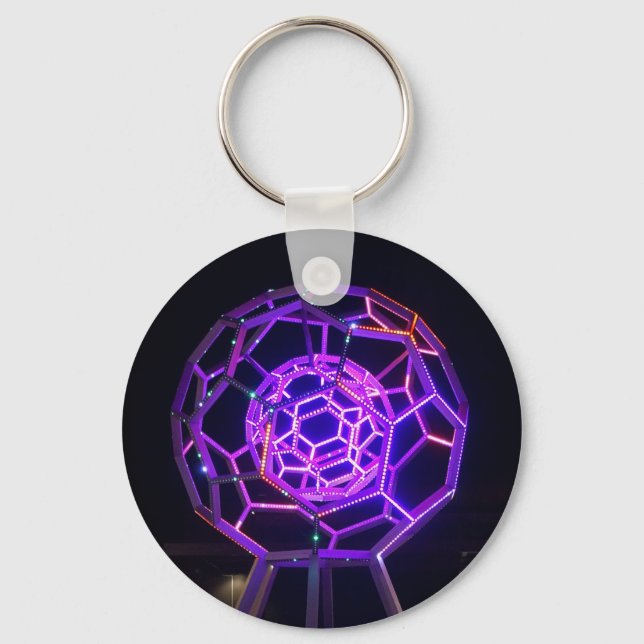 Buckyball Sculpture #5 Keychain (Front)