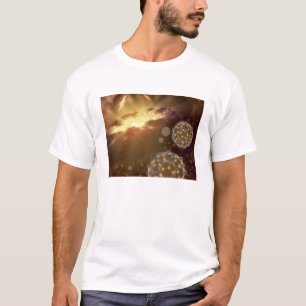 Buckyballs floating in interstellar space T-Shirt
