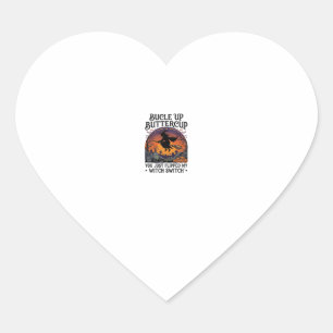 Bucle Up Buttercup Witch Switch Halloween Broom Pu Heart Sticker