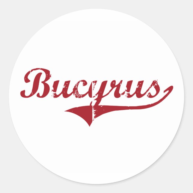 Bucyrus Ohio Classic Design Classic Round Sticker (Front)