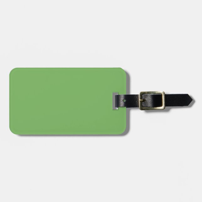 Bud green (solid colour)  luggage tag (Front Horizontal)