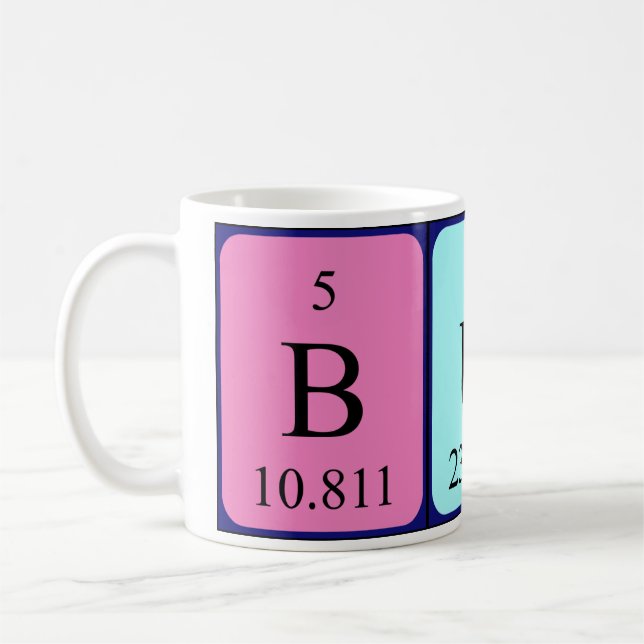 Bud periodic table name mug (Left)