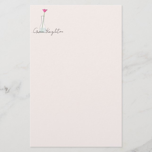 Bud Vase Stationery (Front)