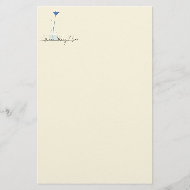 Bud Vase Stationery (Front)