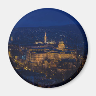 Buda Castle Hungary Budapest at night Magnet