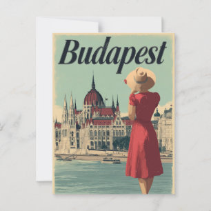 Budapest 50s vintage postcard