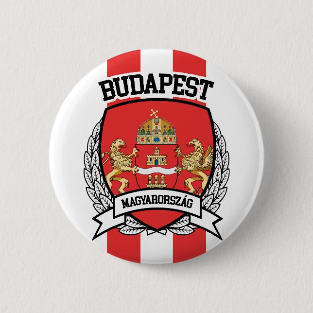 Budapest 6 Cm Round Badge (Front)