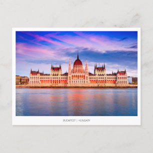 Budapest and Danube River, Hungary Holiday Postcard