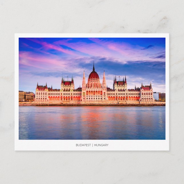 Budapest and Danube River, Hungary Holiday Postcard (Front)