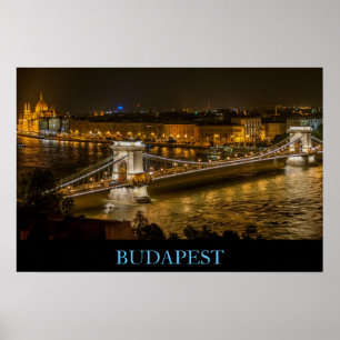 Budapest Bridge in Hungary Poster