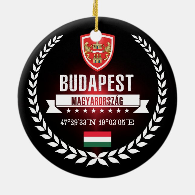 Budapest Ceramic Ornament (Back)