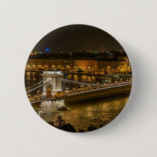 Budapest Chain Bridge 6 Cm Round Badge